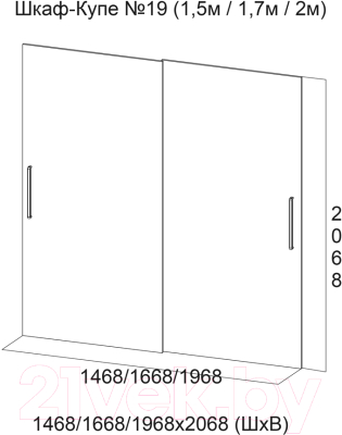 Шкаф SV-мебель №19 Кантри 2.0 (дуб сонома)