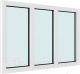 Окно ПВХ Rehau Деленное на 3 части глухое 2 стекла (1050x1650x60) - 