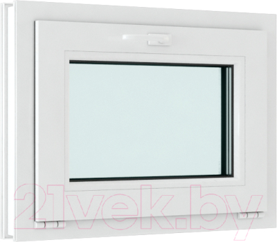 Окно ПВХ Brusbox Roto NX Фрамужное открывание 2 стекла (400x600x60)
