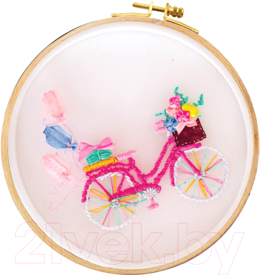 Набор для вышивания Школа талантов Розовый велосипед / 4441317