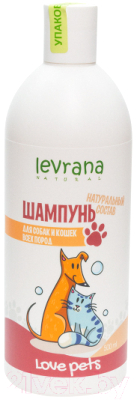 Шампунь для животных Levrana Love Pets для собак и кошек всех пород (500мл)