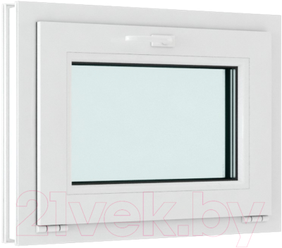 Окно ПВХ Brusbox Roto NX Фрамужное открывание 3 стекла (450x600x70)