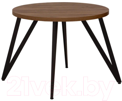 Обеденный стол Millwood Женева 2 Л D90 / 90x90x75 (дуб табачный Craft/металл черный)