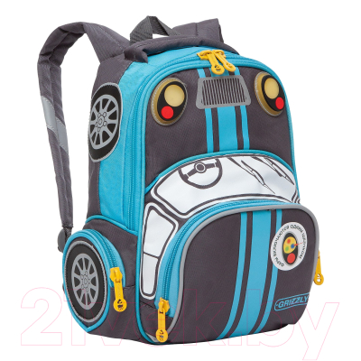 Детский рюкзак Grizzly RS-992-11 (серый/голубой)