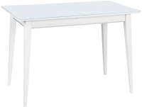 Обеденный стол ТехКомПро Арека ПРС 70x110-150 (бук/стекло/тон 1/ножка 7) - 