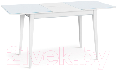 Обеденный стол ТехКомПро Арека ПРС 70x110-150 (бук/стекло/тон 1/ножка 7)