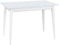 Обеденный стол ТехКомПро Арека ПРС 80x120-160 (бук/стекло/тон 1/ножка 7) - 
