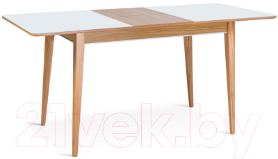Обеденный стол ТехКомПро Арека ПРС 80x120-160 (бук/стекло/тон 2/ножка 7)
