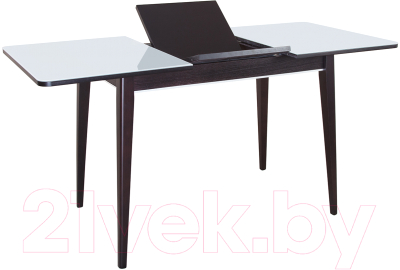 Обеденный стол ТехКомПро Арека ПРС 70x110-150 (бук/стекло/тон 9/ножка 7)
