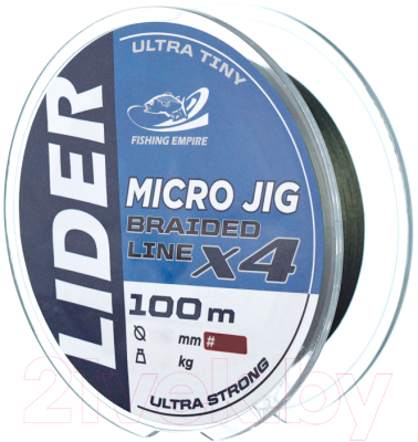 Леска плетеная Fishing Empire Lider Micro Jig X4 0.04мм 100м / MJ-004