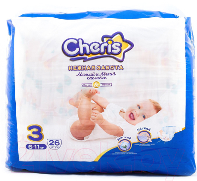 

Подгузники детские Cheris, 3 М 6-11кг / 6063262
