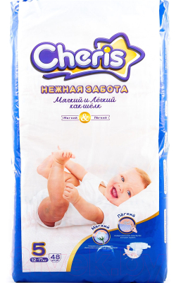 

Подгузники детские Cheris, 5 XL 12-17кг / 6063484
