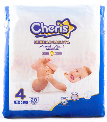 

Подгузники детские Cheris, 4 L 9-14кг / 6063208