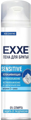 Пена для бритья Exxe Silk Sensitive С алоэ и витамином Е Успокаивающий (200мл)