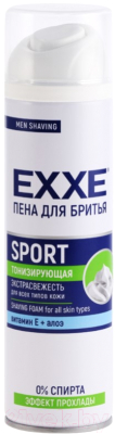 Пена для бритья Exxe Sport тонизирующая с алоэ и витамином Е (200мл)