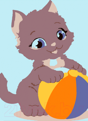 

Картина по номерам Selfica, Котенок с мячом / КН2015002