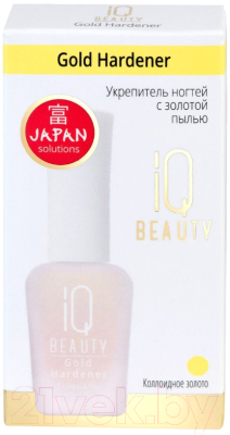 Лак для укрепления ногтей IQ Beauty С золотой пылью (12.5мл)