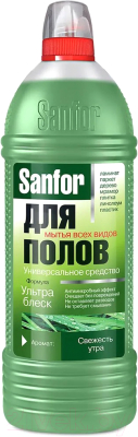 Чистящее средство для пола Sanfor Ультра Блеск. Универсальное. Свежесть утра (1л)