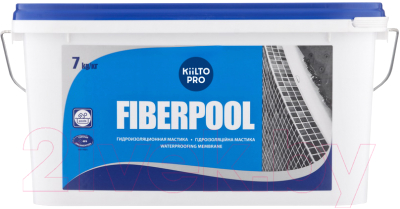 Гидроизоляционная мастика Kiilto Fiberpool (7кг)