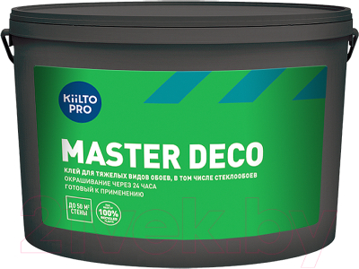 

Клей для обоев Kiilto, Бесцветный, Master Deco