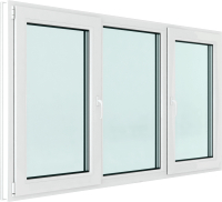 Окно ПВХ Brusbox Roto NX Поворотно-откидное 2 створки по краям 3 стекла (1050x1650x70) - 