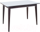 Обеденный стол ТехКомПро Арека ПРС 80x120-160 (бук/стекло/тон венге/ножка 7) - 