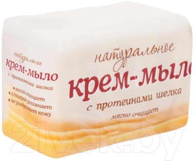 Мыло твердое Невская Косметика Натуральное крем-мыло с протеинами шелка (4x100г)