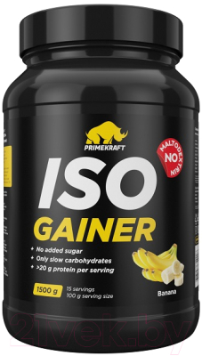 Гейнер Prime Kraft Iso Mass Gainer (1.5кг банка, банан)