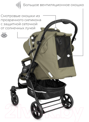 Детская прогулочная коляска MOWbaby Turbo / RA020 (Olive)