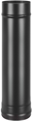 Труба дымохода Везувий 0.8мм д.150 L-0.5м (черный)