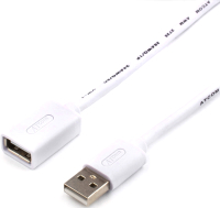 Удлинитель кабеля ATcom AT4717 USB Am-Af (5м, белый) - 