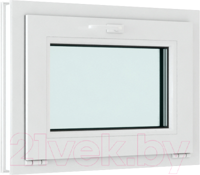 Окно ПВХ Brusbox Elementis Kale Фрамужное открывание 2 стекла (450x600x60)