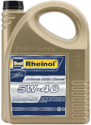 

Моторное масло SWD Rheinol, Primus DXM Diesel 5W40 / 31239.571