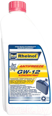 

Антифриз SWD Rheinol, Красный, GW-12 G12+ концентрат / 39142.180