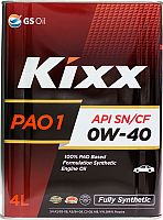 Моторное масло Kixx PAO 1 SN/CF 0W40 / L208444TE1 (4л) - 