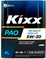 Моторное масло Kixx PAO C3 SN/CF 5W30 / L209144TE1 (4л) - 