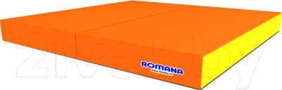 Гимнастический мат Romana ДМФ-ЭЛК-14.13.00 (оранжевый/желтый)
