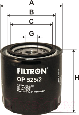 Масляный фильтр Filtron OP525/2