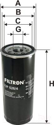 Изображение товара Масляный фильтр Filtron OP526/4