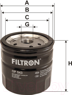 Масляный фильтр Filtron OP543