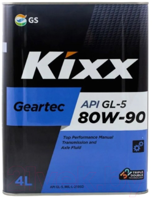 Трансмиссионное масло Kixx Geartec GL-5 80W90 / L298344TE1 (4л)
