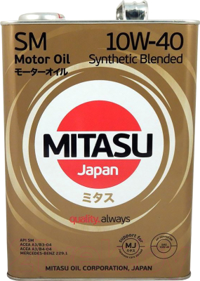 Моторное масло Mitasu 10W40 / MJ-122-4 (4л)