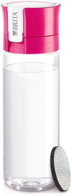 Фильтр-бутылка для воды Brita Fill&Go Vital (розовый) - картридж-диск в комплект не входит