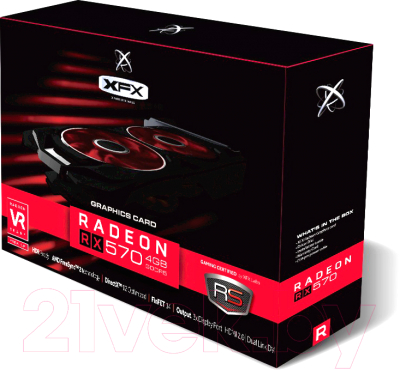 Видеокарта XFX Radeon RX 570 8GB GDDR5 (RX-570P8DFD6)
