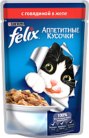 

Корм для кошек Felix, Аппетитные кусочки с говядиной