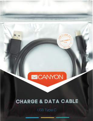 Кабель Canyon USB Type С UC-4 / CNE-USBC4B (черный)