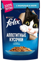 

Корм для кошек Felix, Аппетитные кусочки с форелью