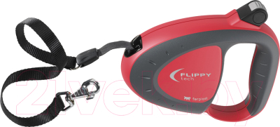 Поводок-рулетка Ferplast Flippy Tech Tape S (3м, красный)