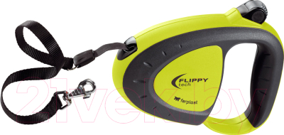 Поводок-рулетка Ferplast Flippy Tech Tape S (3м, зеленый)