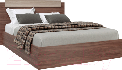 Полуторная кровать МебельЭра Эко 1400 (ясень шимо)